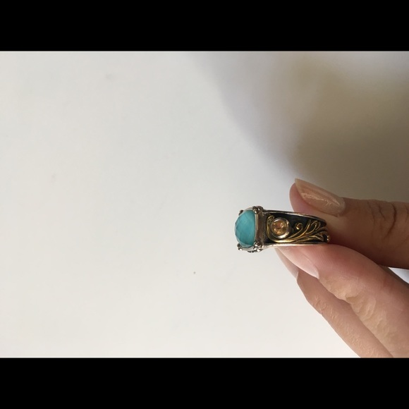 Authentic Gemstone Ring  - silver and bronze ring - Picture 3 of 3